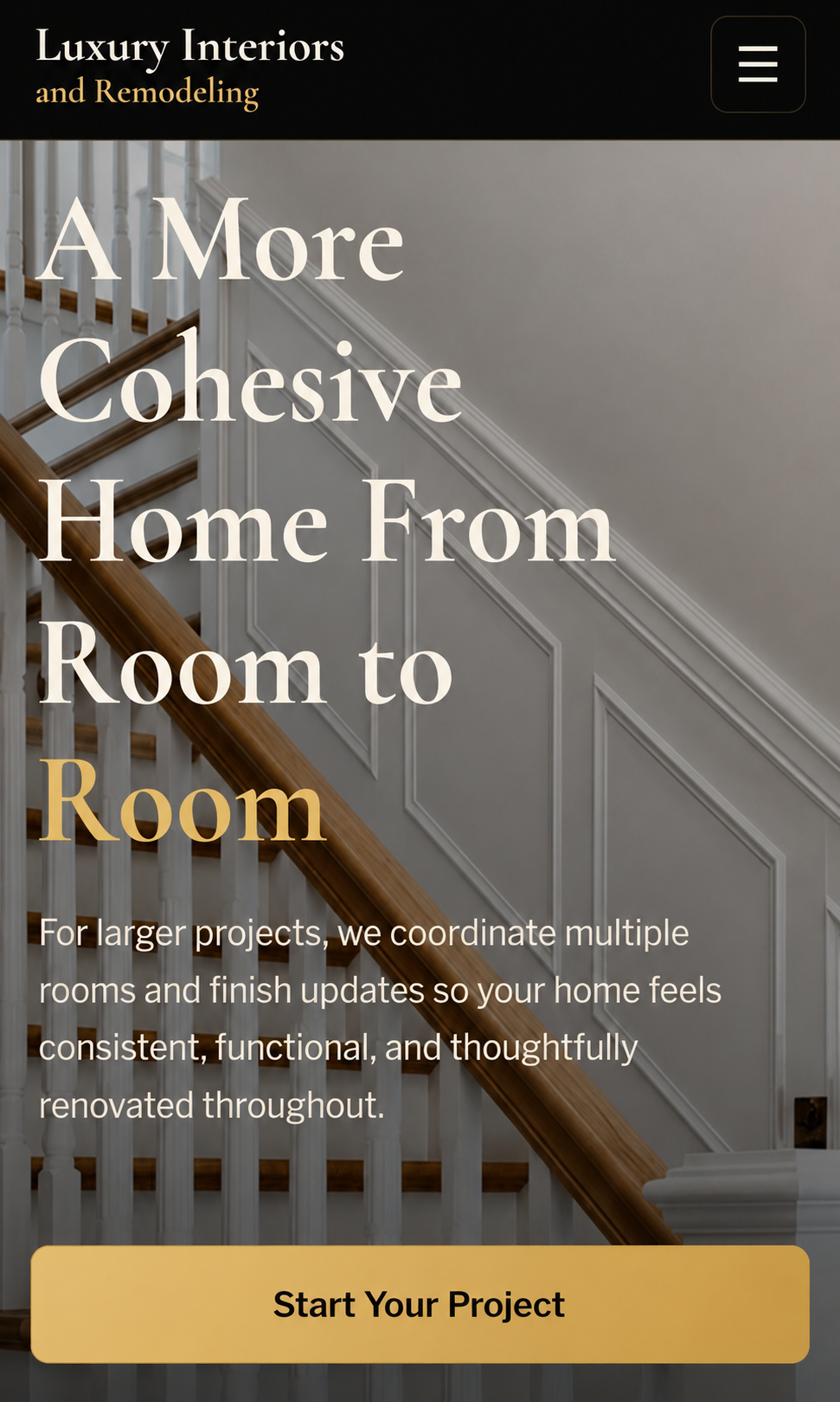 Luxury Interiors contact section